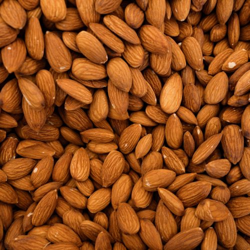 Almonds as an abstract background texture